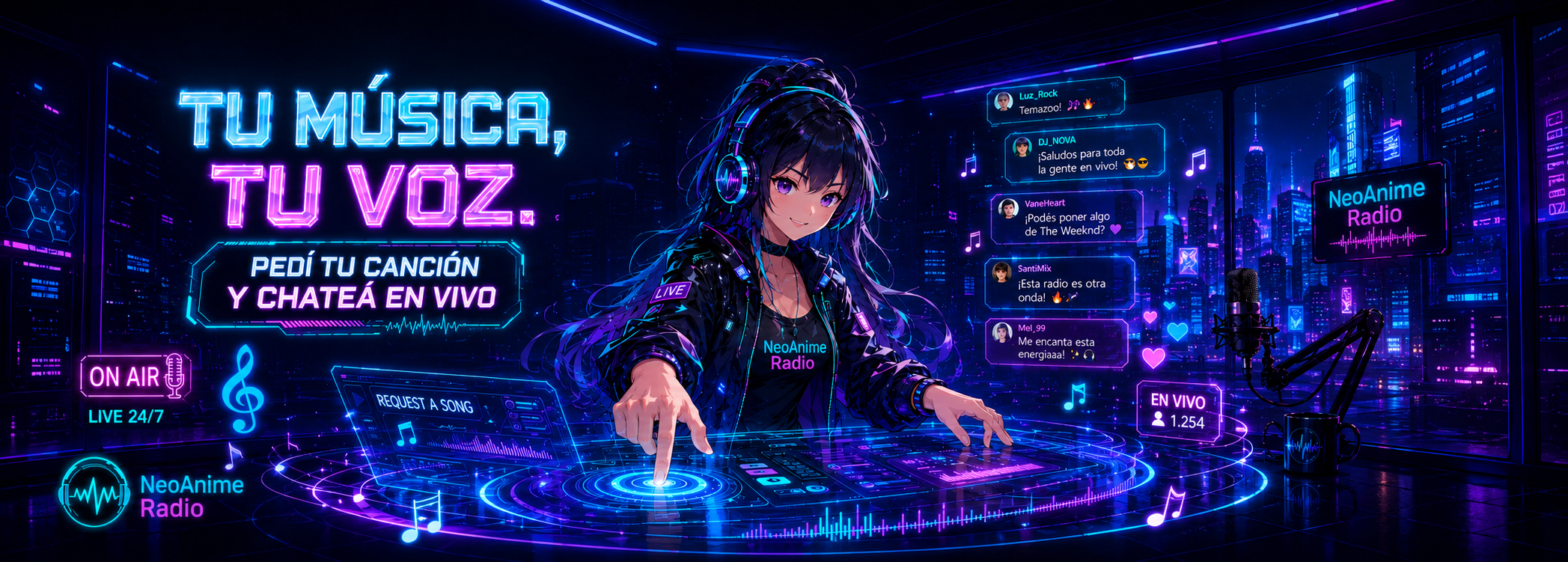 Pedí tu canción en Neo Anime Radio