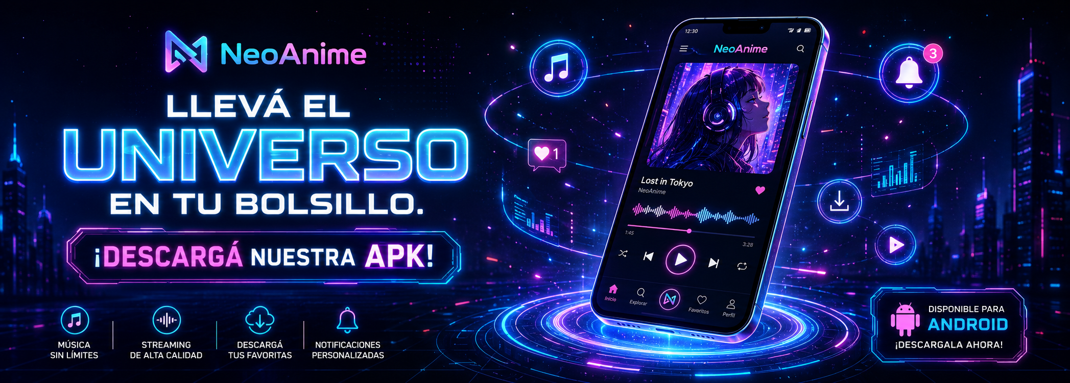 Redes y contacto de Neo Anime Radio